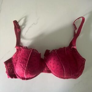 DKNY Deep Pink Magenta Lace Bra